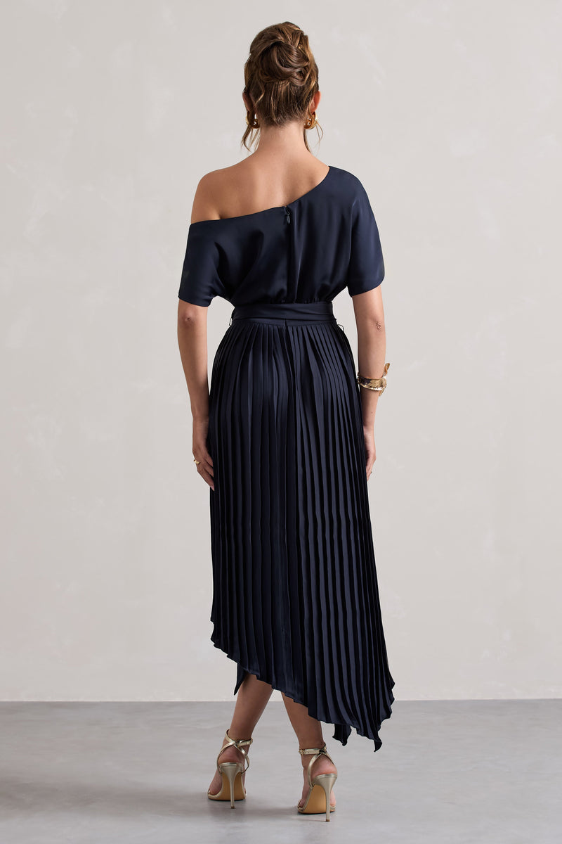 Robe à Bretelles KANDJY Marine En Viscose - Taille Unique - Style Maxi Marin - Occasion Très Bon État