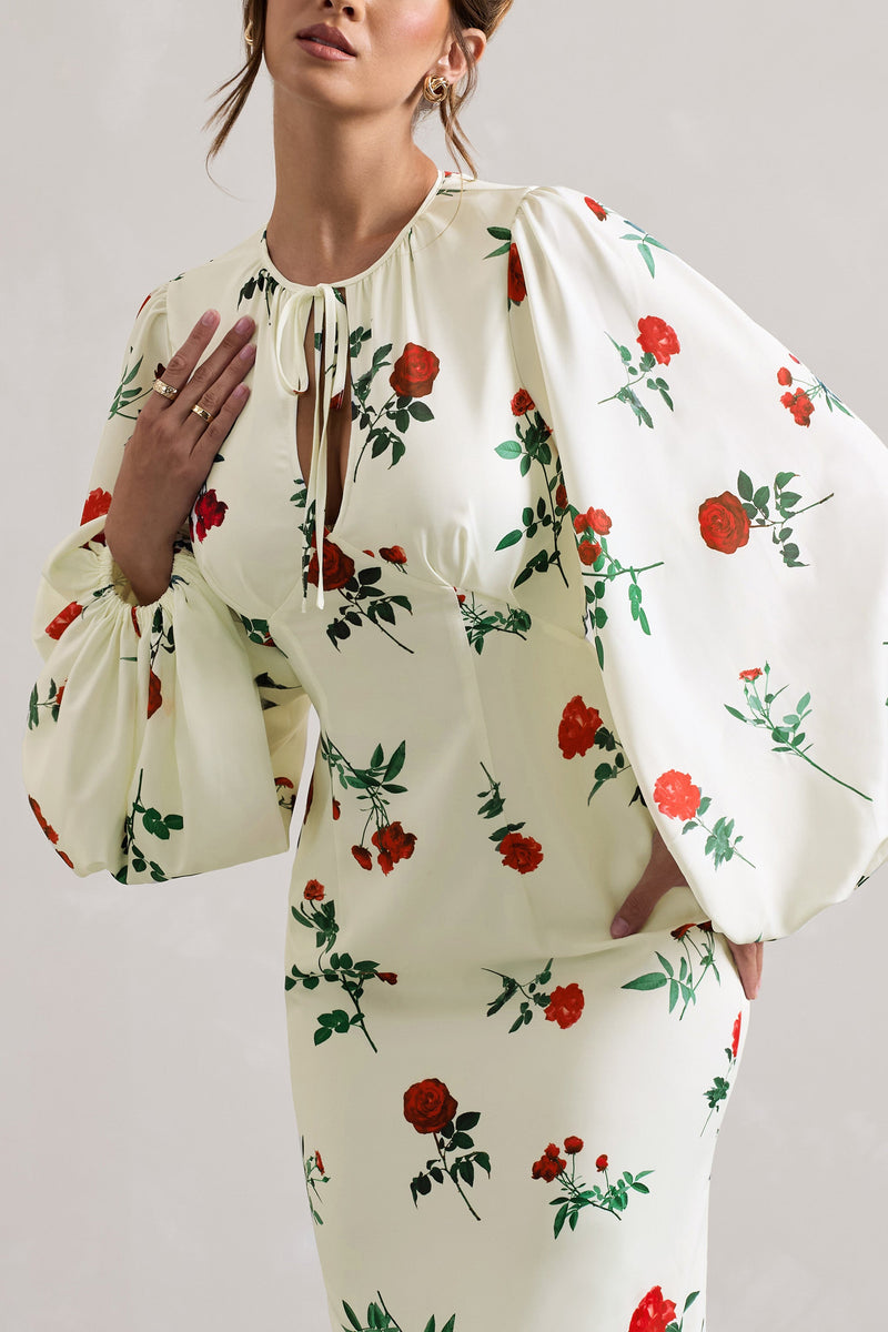 Robe Les Rêveries Victoria - Soie, Motif Floral Rose Blanc Bleu - Taille 2 - Neuve Avec étiquettes