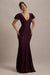 Elestria | Robe Longue en Dentelle avec Manches Bouffantes et Décolleté en V