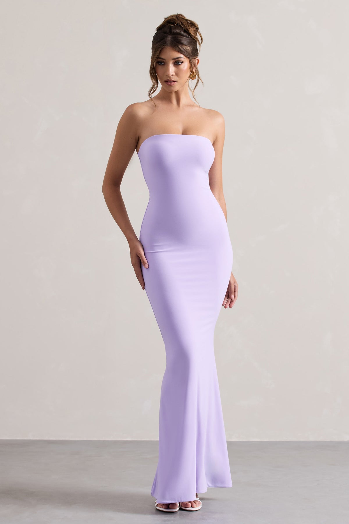Ceremony | Robe longue lilas à encolure en bandeau et queue de poisson