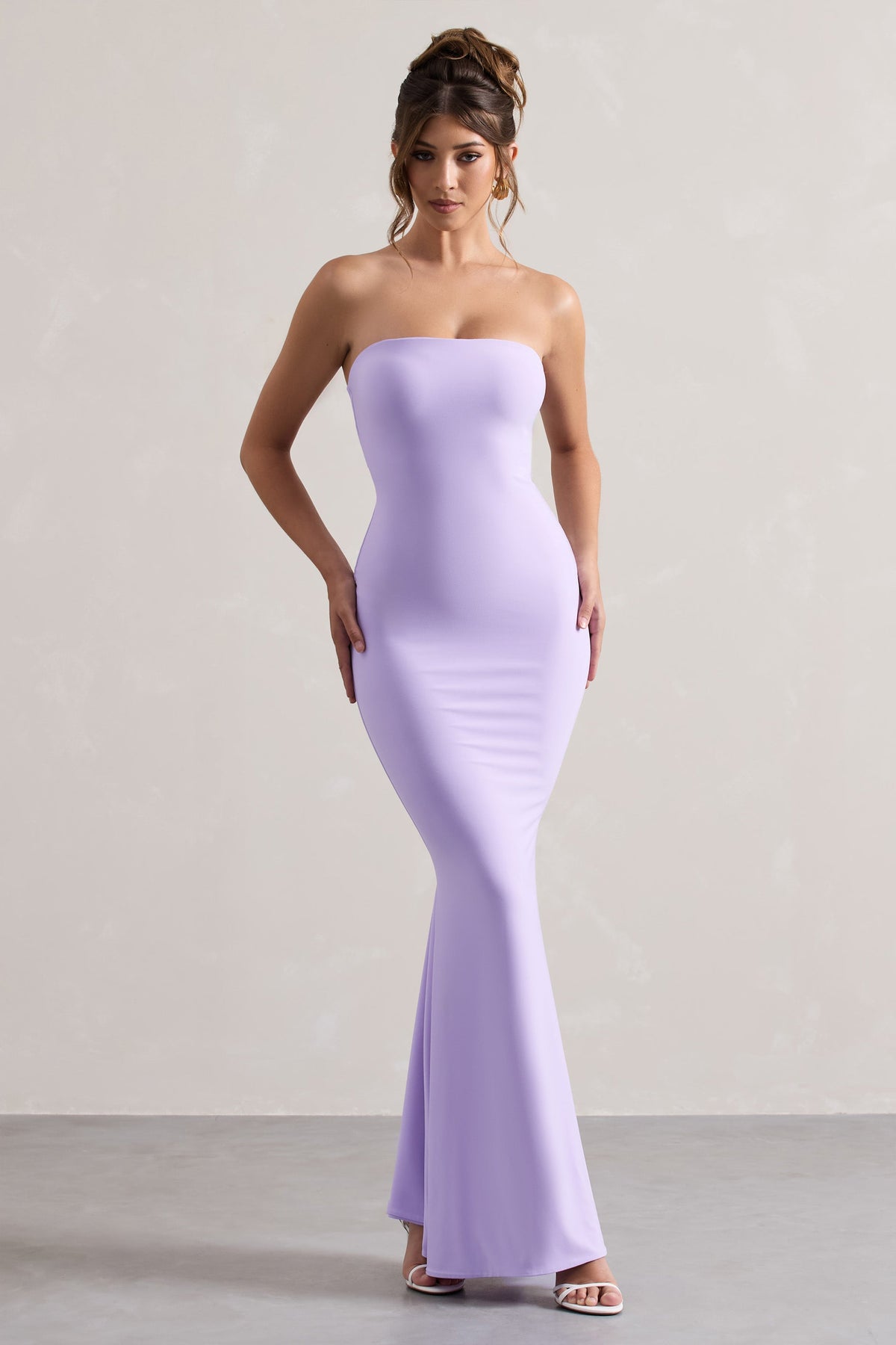 Ceremony | Robe longue lilas à encolure en bandeau et queue de poisson