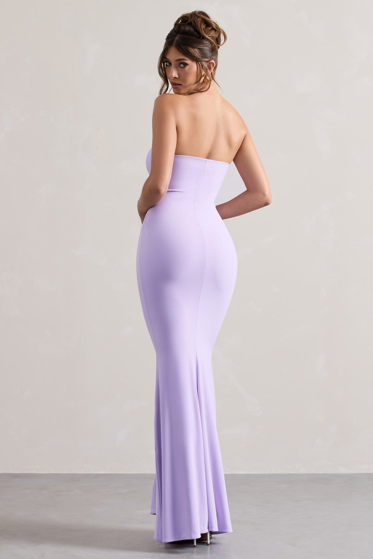 Ceremony | Robe longue lilas à encolure en bandeau et queue de poisson