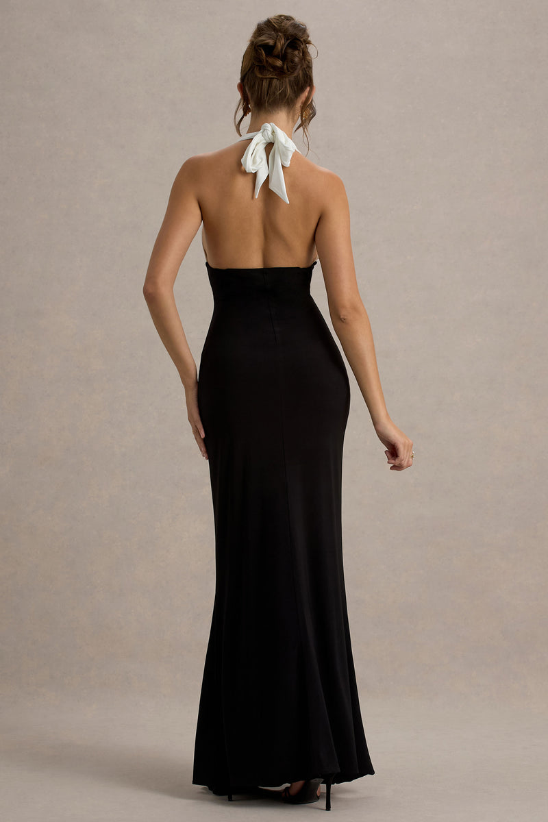 Robe Longue Agent Provocateur Magdalena Noire Et Blanche En Dentelle De Soie - Taille 3/S, Neuve Avec étiquettes