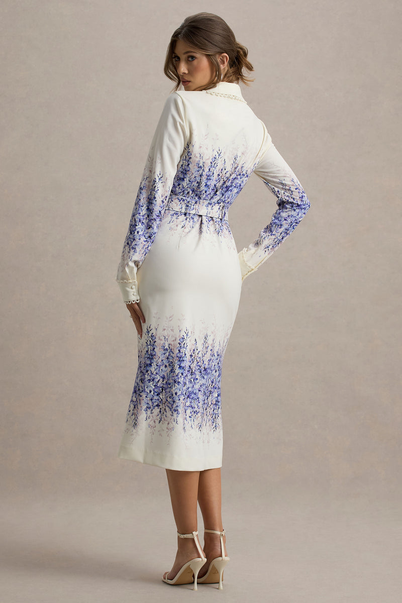 Robe D'été Monsoon Imprimé Floral - Taille 10-20, Manches Cannelées, Ceinture En Tissu, Viscose, Neuve Sans étiquette