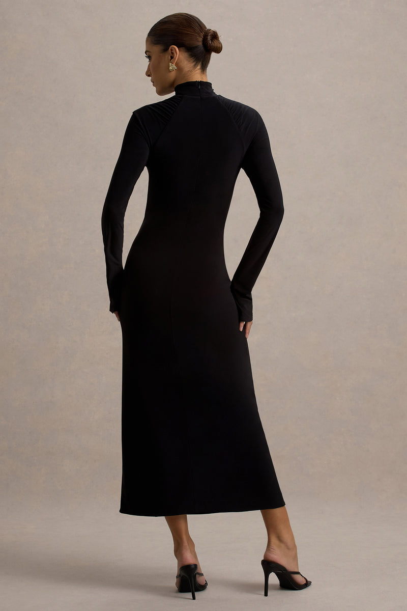 Robe bohème à empiècements, broderie anglaise, manches longues à volant