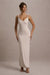 Twist Of Fate | Robe Longue à Encolure Twist Champagne