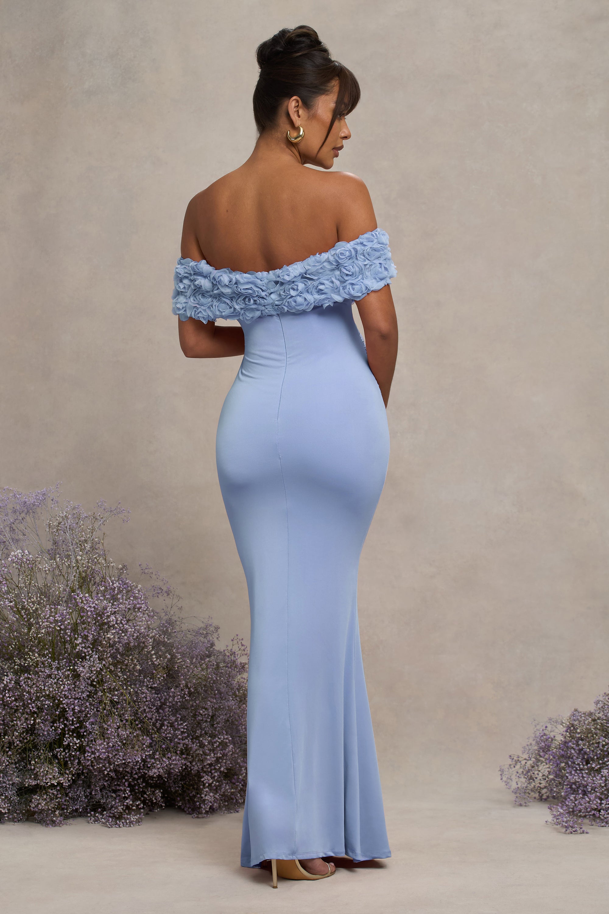 HR_CL129851312 - Inflorescence | Powder Blue Mesh Floral Bardot Maternity Maxi Dress6.jpg