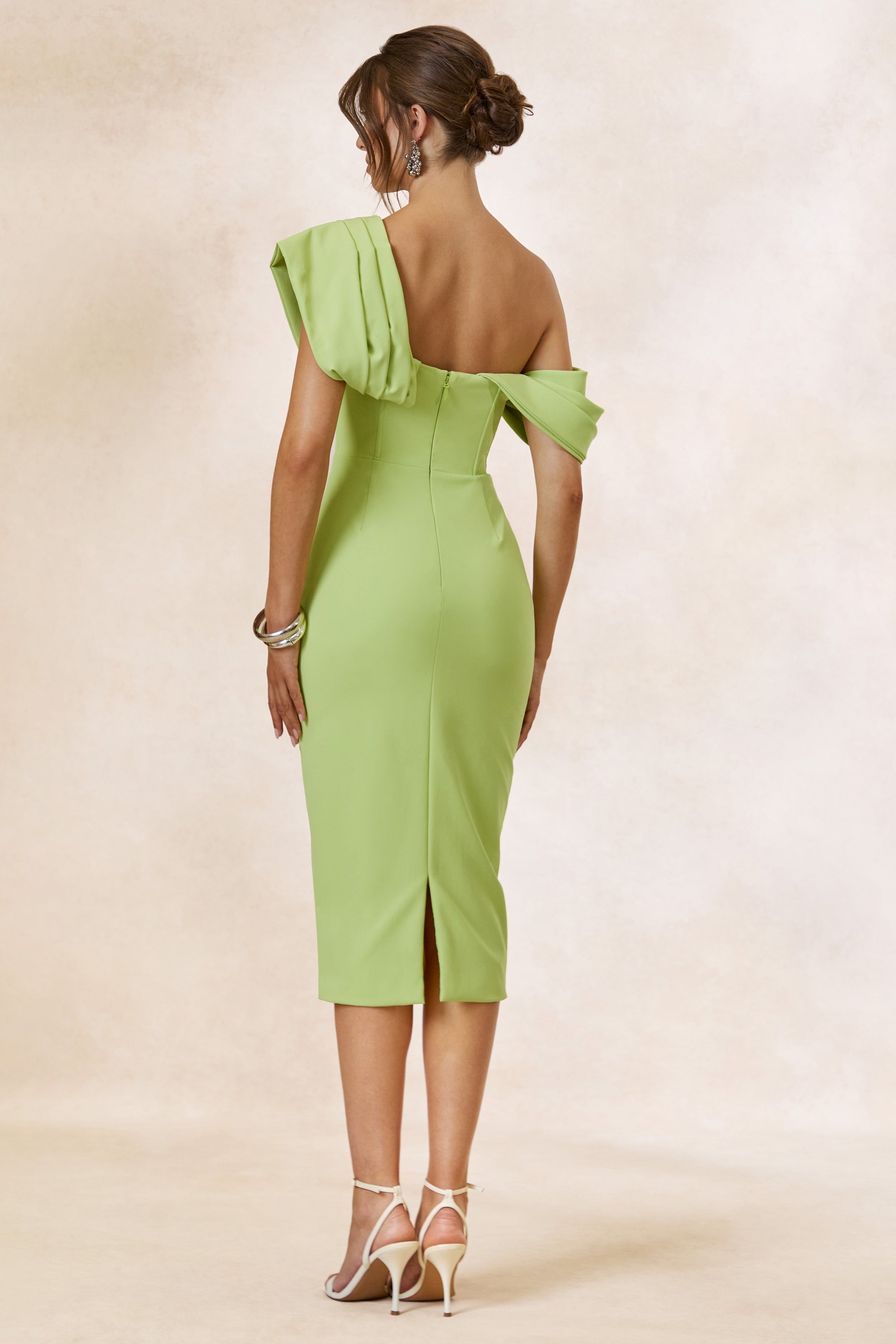 CL134967034 - Adrina _ Lime Draped One Shoulder Midi Dress 4.jpg