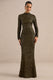 CL13503103106_ECM_HR_CL135031031_Galaxy_Khaki_Sequin_High_Neck_Long_Sleeve_Bodycon_Maxi_Dress_1
