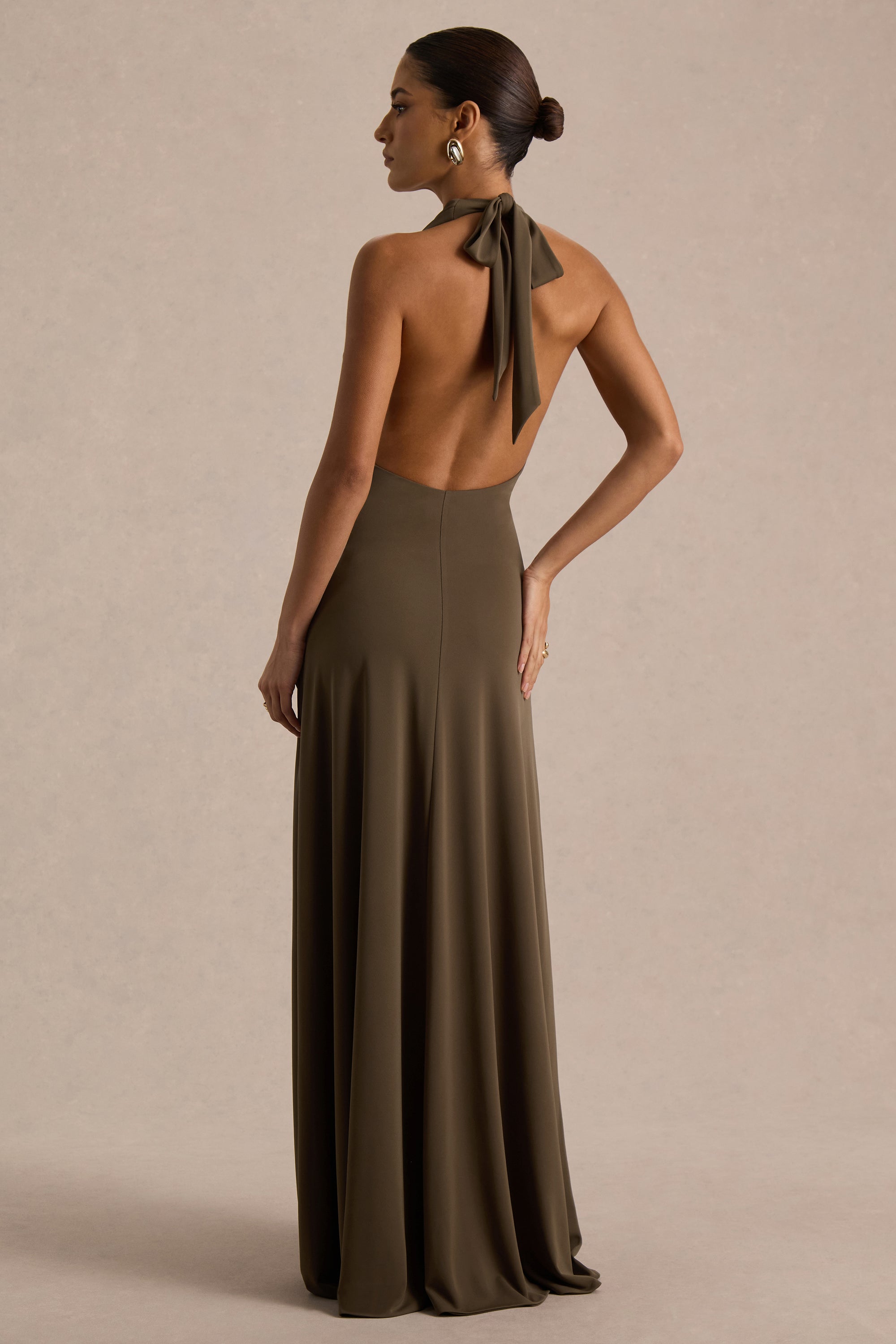 HR_CL136251031 - Mist Olive Plunge-Neck Split Maxi Dress 05.jpg