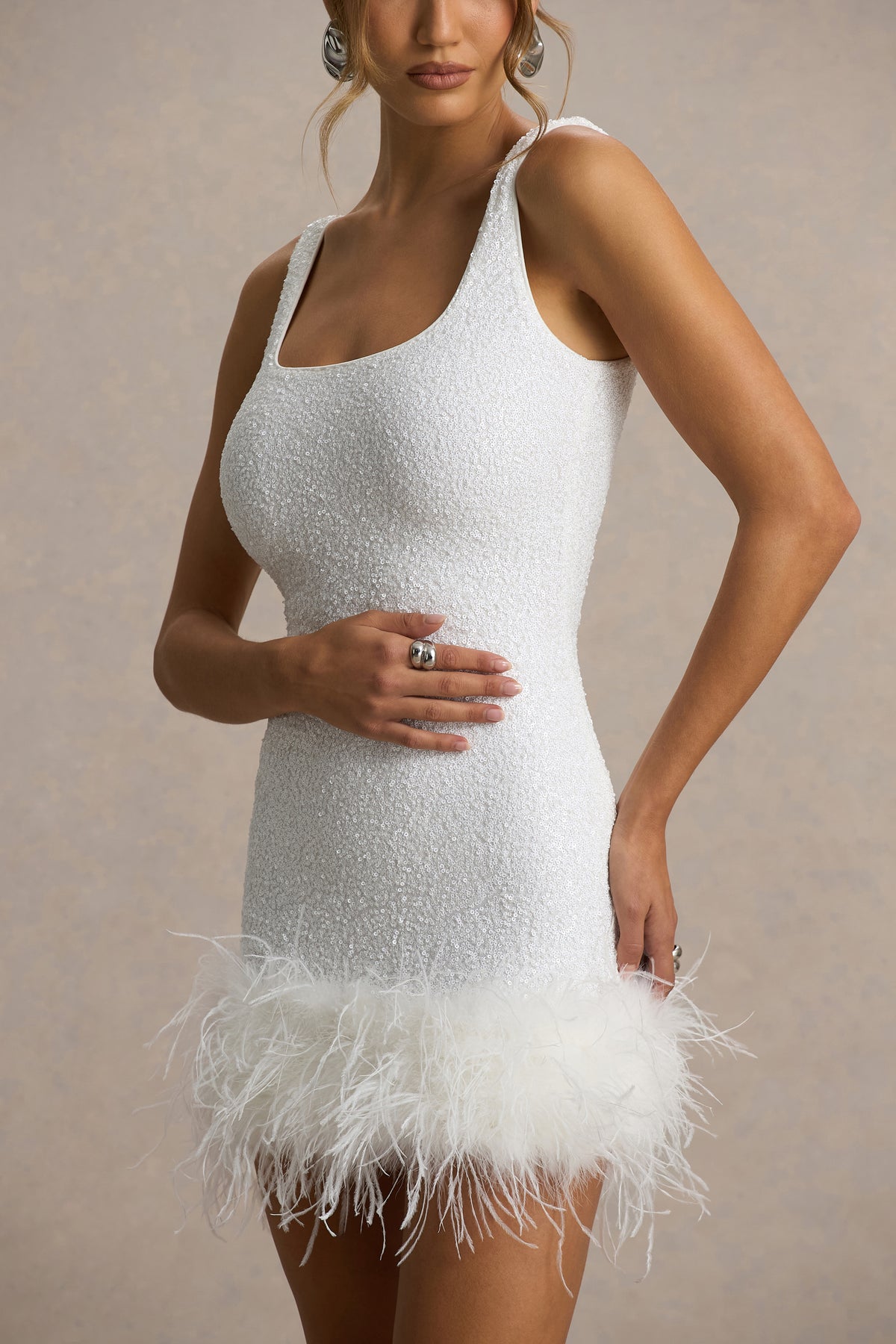 HR_CL136677005 Rosalinda White Sequin Square-Neck Mini Dress With Feather Trim3.jpg