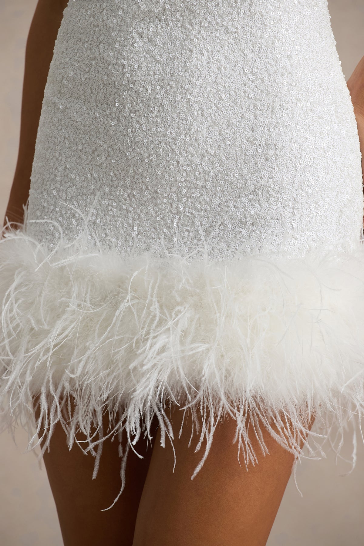 HR_CL136677005 Rosalinda White Sequin Square-Neck Mini Dress With Feather Trim4.jpg