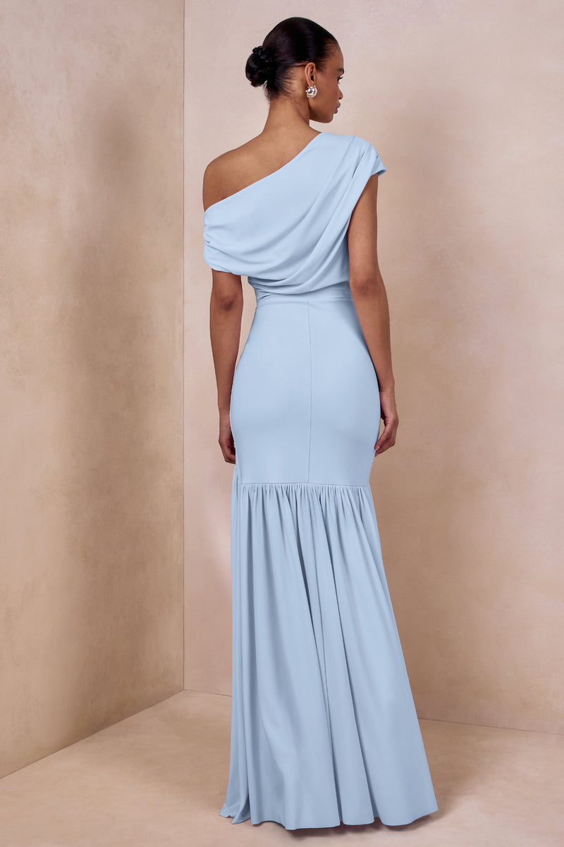 ECM_HR_CL136828013 - Kady | Powder Blue Asymmetric-Neck Maxi Dress With Ruched Detailing 5.jpg