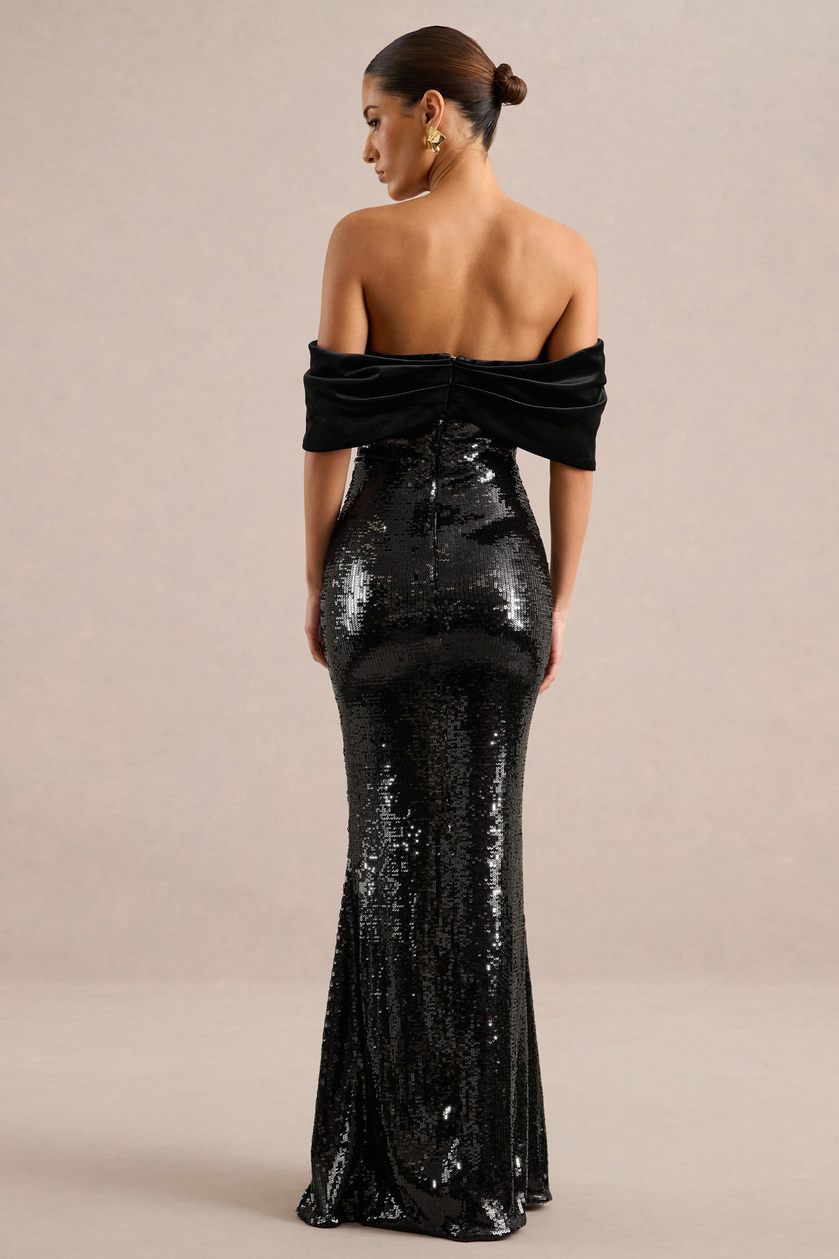 ECM_HR_CL137018002 - Bex _ Black Sequin And Velvet Bardot-Neck Maxi Dress5.jpg