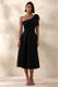 ECM_HR_CL137132001 - Meria | Black Asymmetric-Neck Midi Dress With Bow-Sleeve 0.jpg