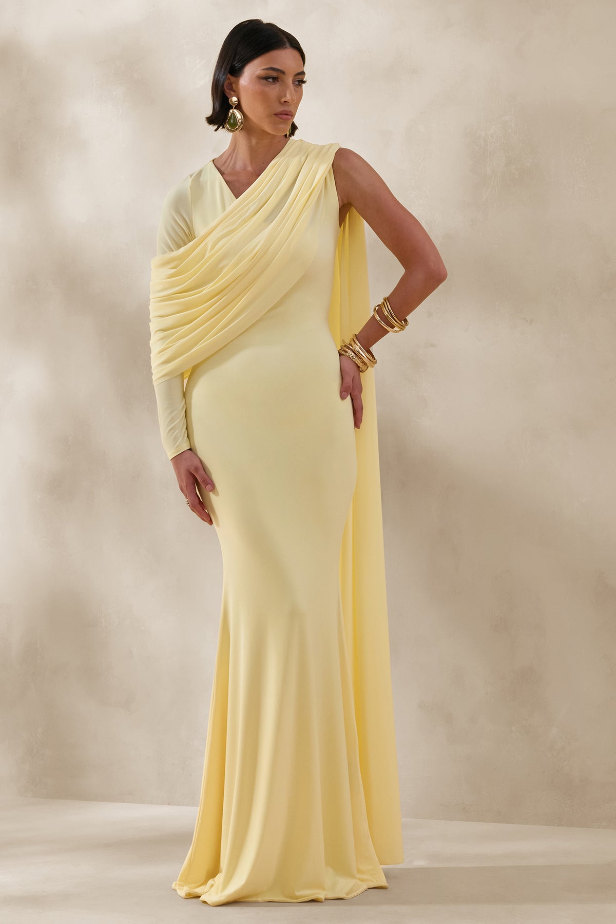ECM_HR_CL137139121 - Rubelle _ Lemon Asymmetric-Neck Maxi Dress With Draped-Detailing 1.jpg