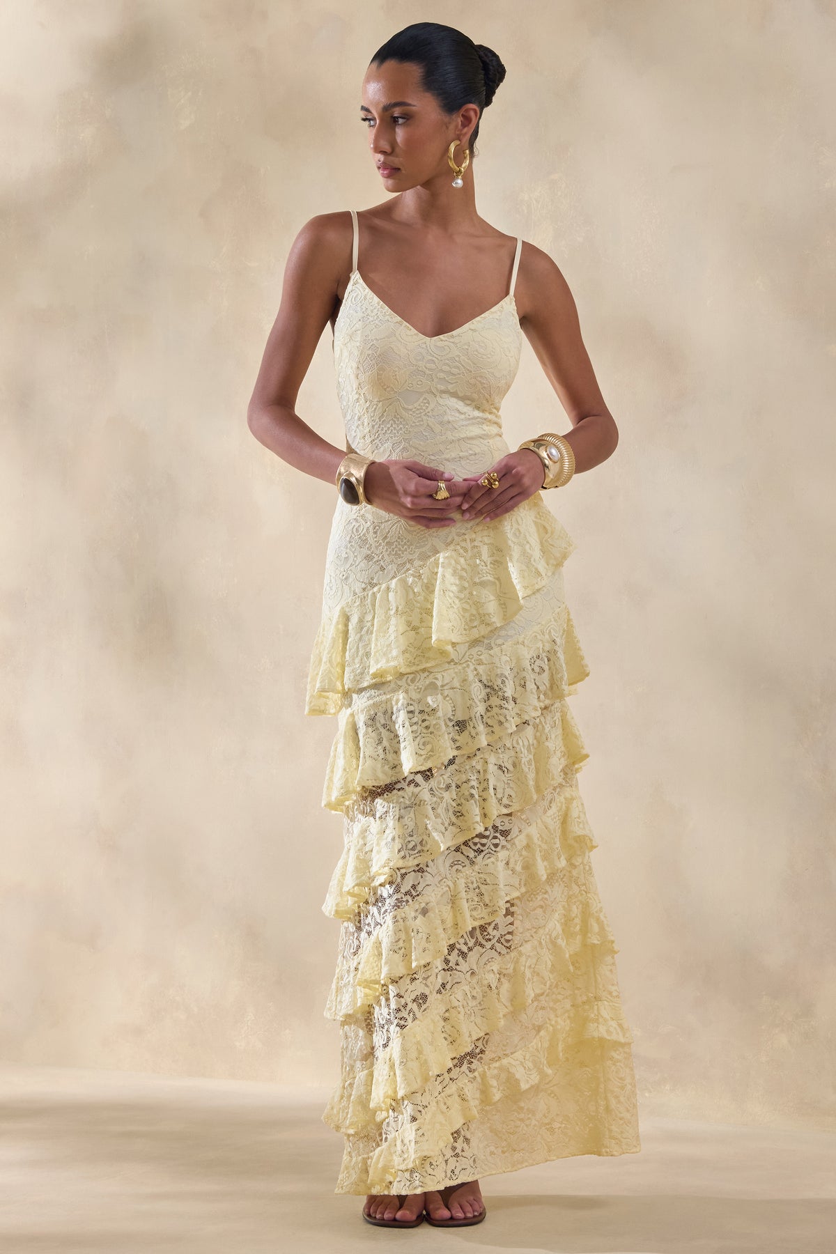 ECM_HR_CL137236121 - Avelisse | Lemon Lace Plunge-Neck Maxi Dress With Ruffled Detailing 2.jpg