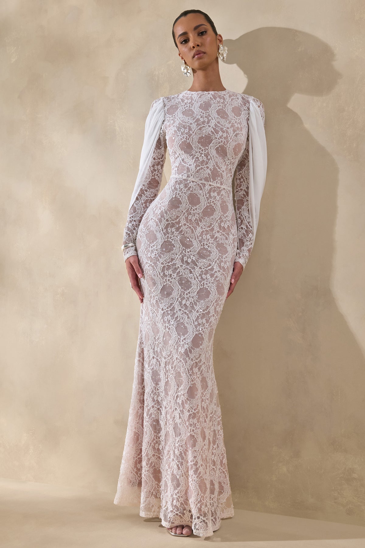 ECM_HR_CL137239110 - Nabina | White Lace Crew-Neck Maxi Dress With Draped Back-Detail 1.jpg