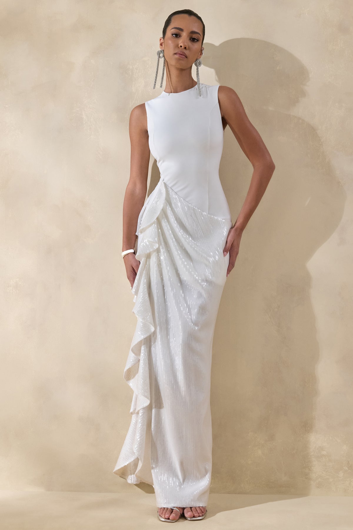 ECM_HR_CL137249110 - Ada | White Crew-Neck Maxi Dress With Sheer Skirt And Ruffled Detailing3.jpg