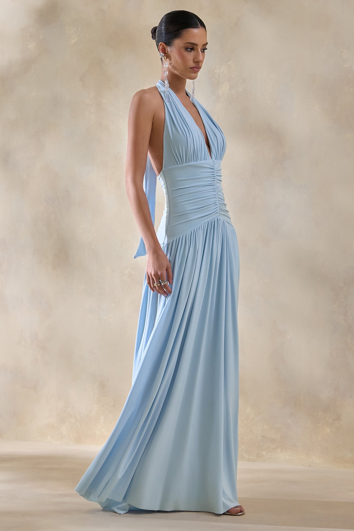CL137280016 - Bettina | Powder-Blue Plunge-Neck Maxi Dress With Gathered-Detailing 05.jpg