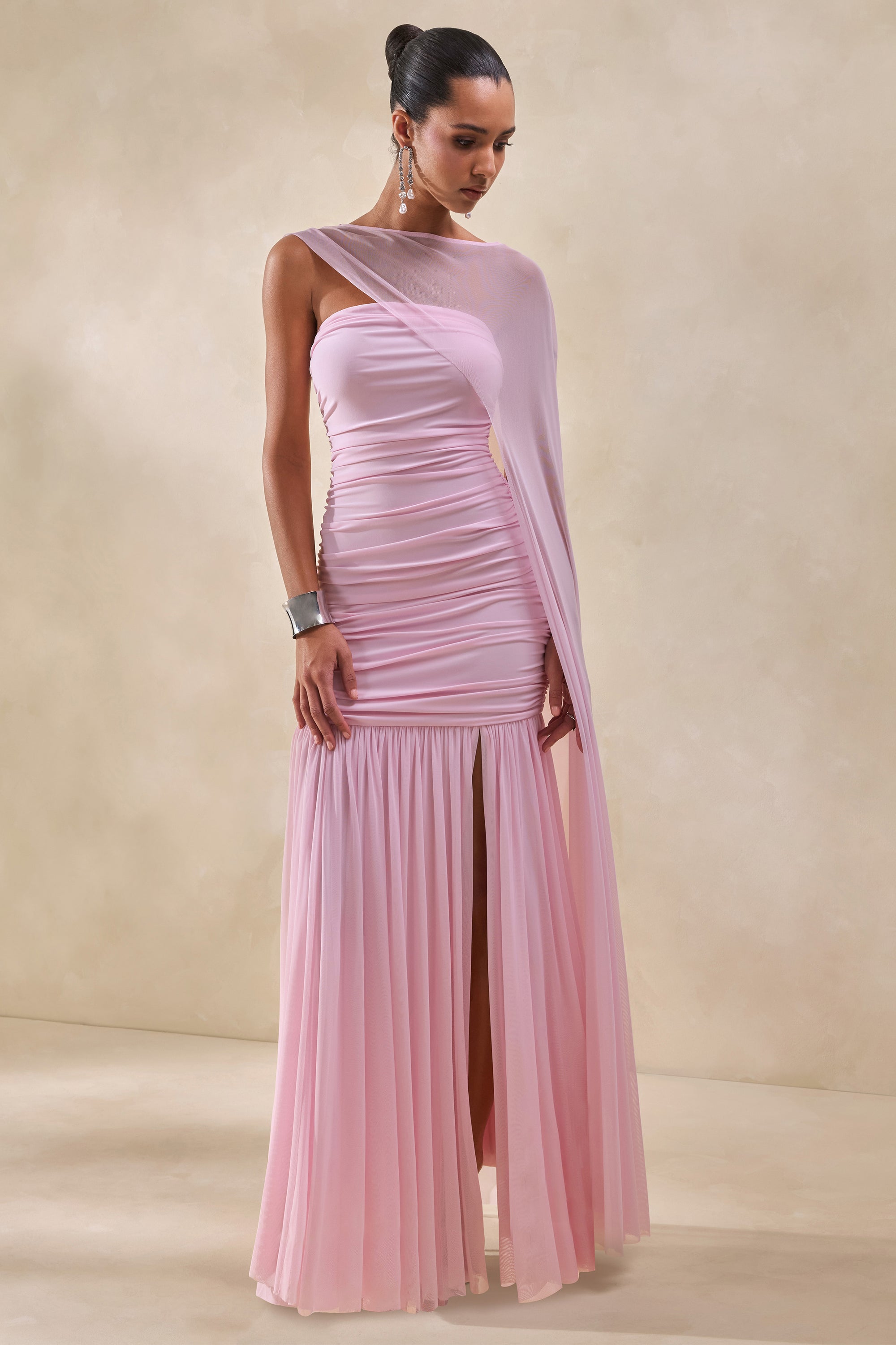 ECM_HR_CL137316084 - Ivanka _ Pink Bandeau Maxi Dress With Cape Sleeve 4.jpg