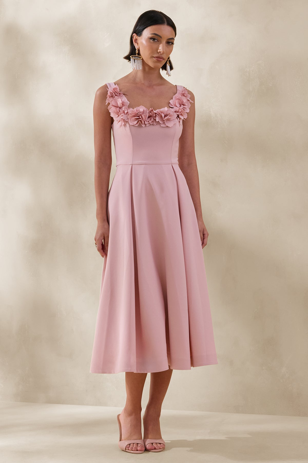 ECM_HR_CL137439083 - Maelle | Pink Scoop-Neck Midi Dress With Corsage Detailing 0.jpg
