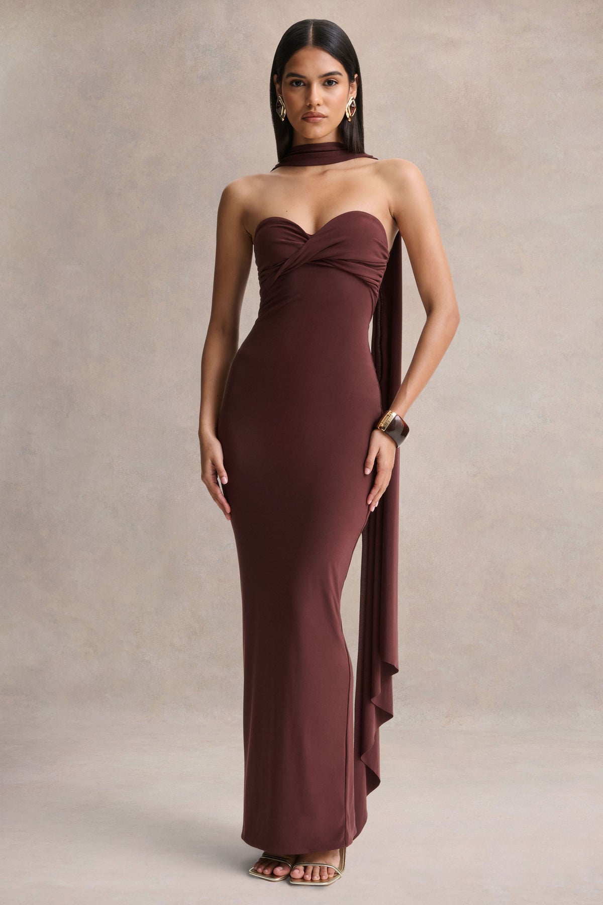 BGR_HR_CL137483021 - Sheila - Dark Brown Bandeau Maxi Dress With Scarf Detail_016_HERO.jpg