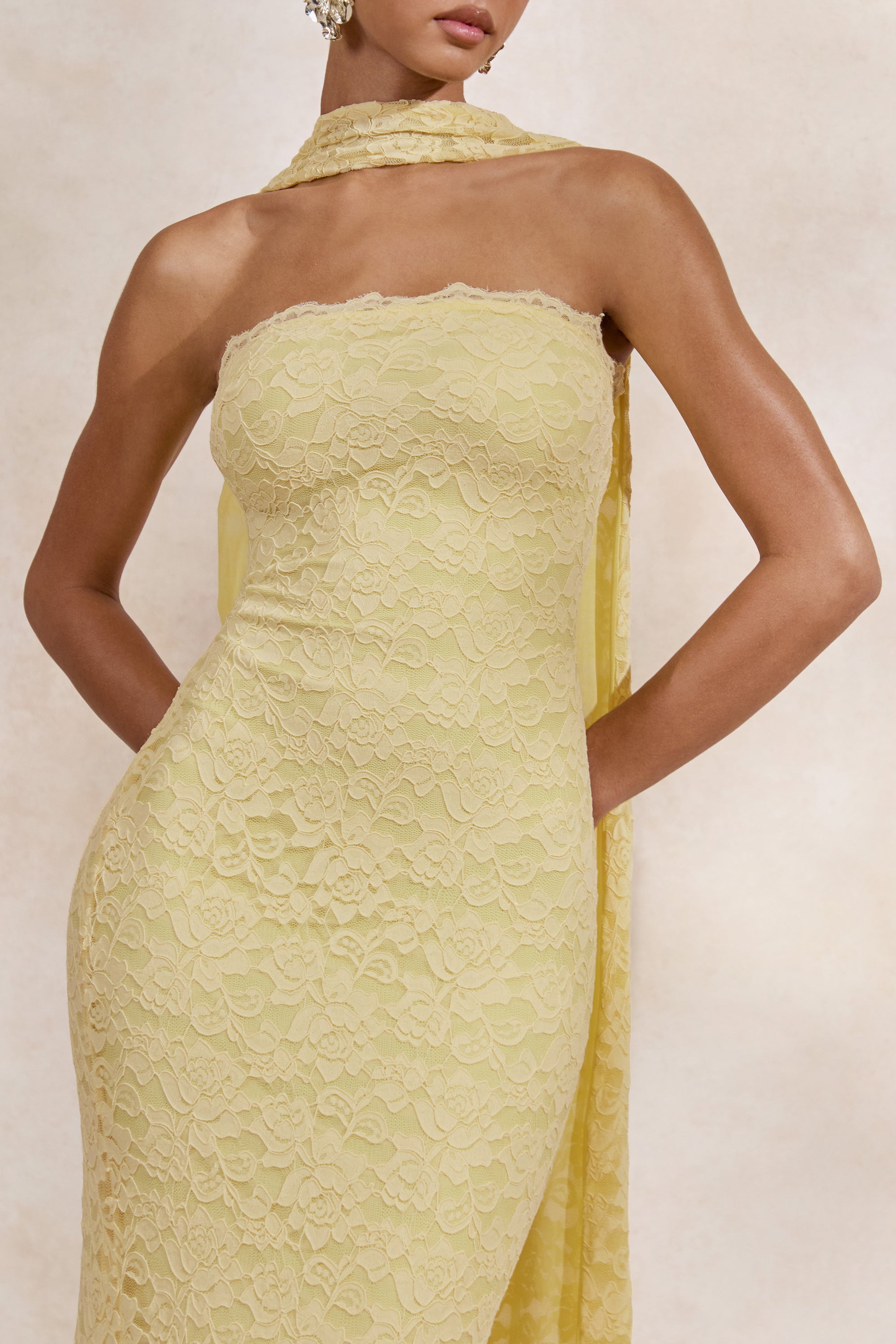 CL137628121 - Massima _ Lemon Lace Bandeau Maxi Dress With Scarf-Detail4.jpg