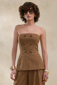 ECM_HR_CL137640021 - Mavi | Brown Pinstripe Bandeau Tailored-Top + ECM_HR_CL137642021 - Meliva | Brown Pinstripe Wide-Leg Tailored Trouser 1.jpg