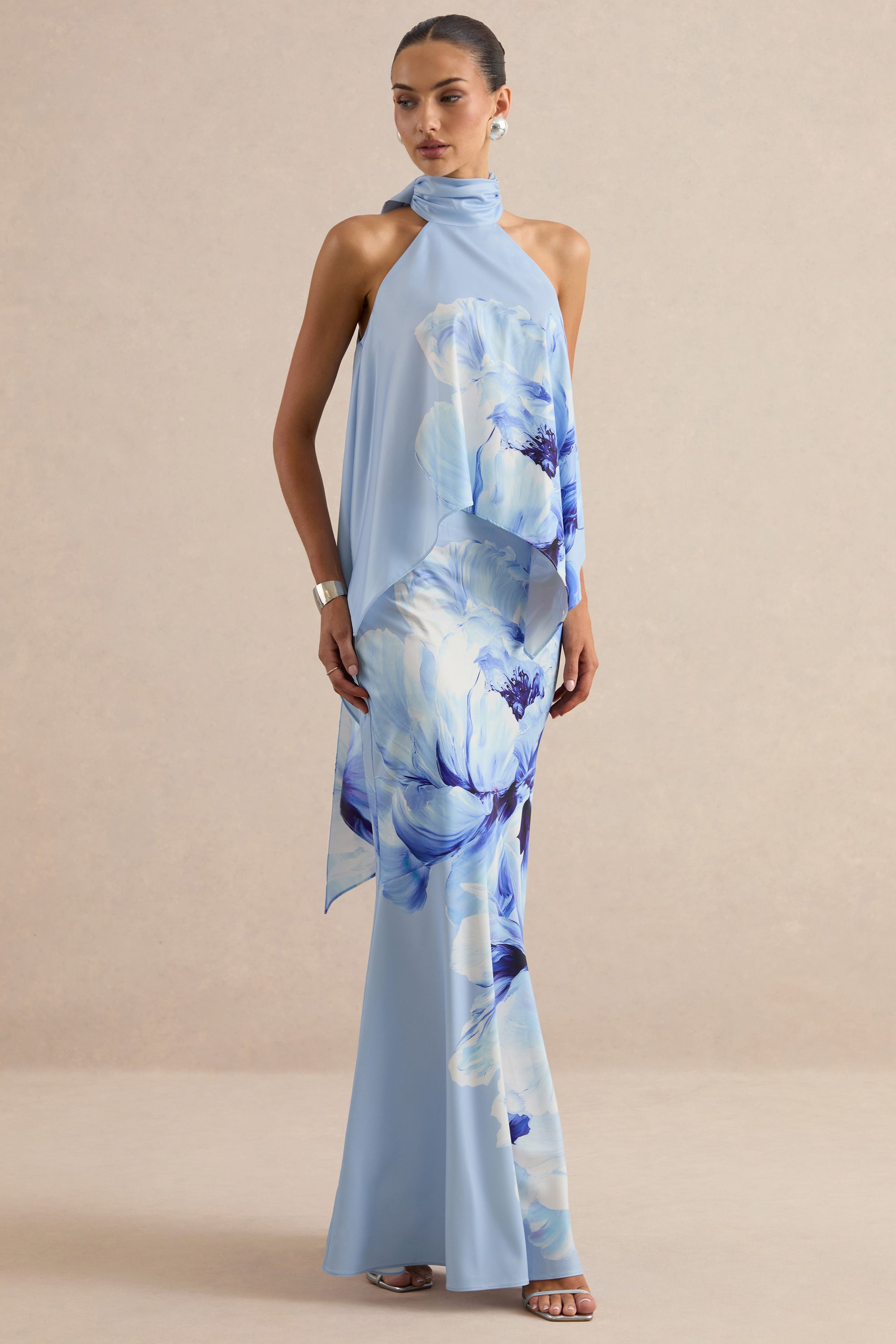 CL137649013 - Vayla | Blue Floral Print Matte Satin Asymmetric Drop-Waist Maxi Skirt  3.jpg