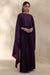 ECM_HR_CL137664090 - Loradia | Dark Plum Satin Round-Neck Maxi Dress With Cape-Sleeves And Pleated-Skirt 2.jpg