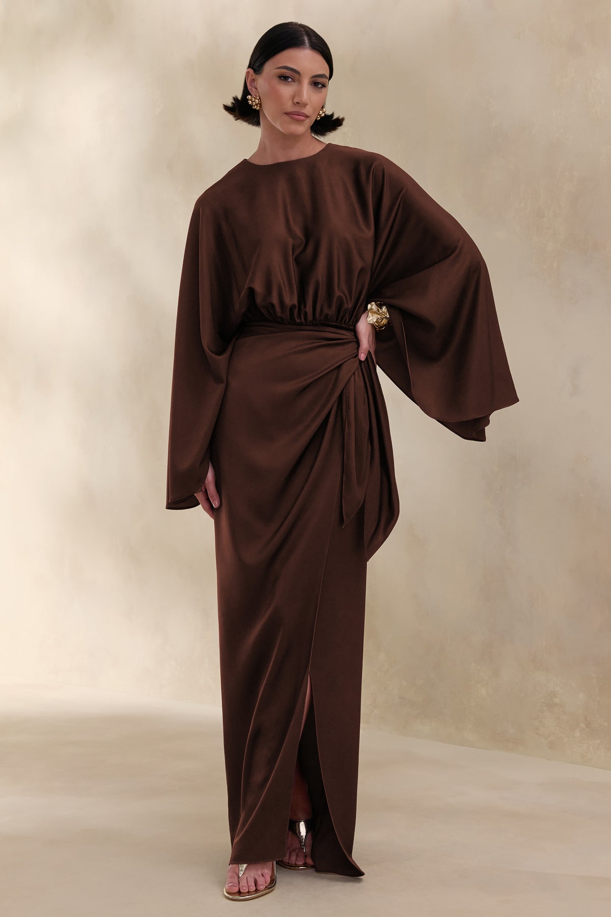 CL137674022---Delphina-_-Brown-Satin-Maxi-Dress-With-Gathered-And-Knot-Detail-0.jpg