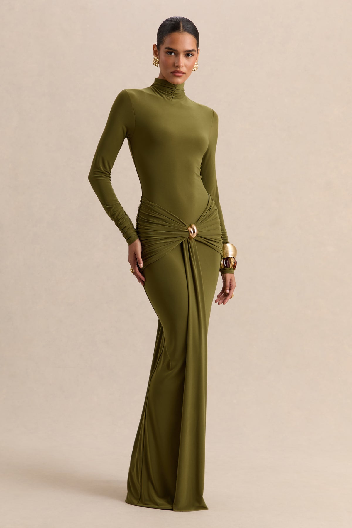 ECMH-HR-CL137678031---Ambrette---Olive-High-Neck-Maxi-Dress-With-Gathered-Detailing-01.jpg