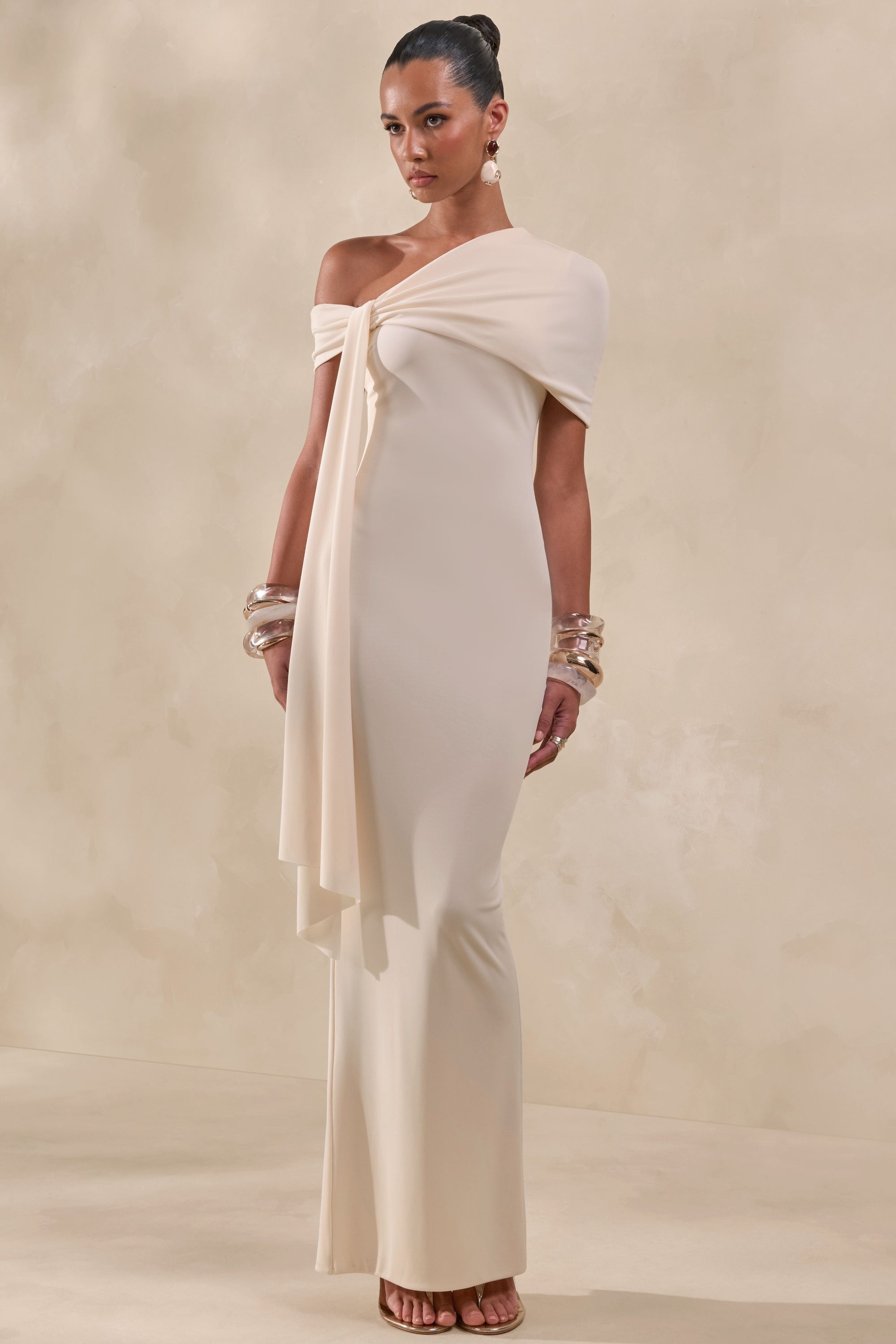 ECM_HR_CL137866111 - Esalina _ Cream Asymmetric-Neck Maxi Dress With Sash4.jpg