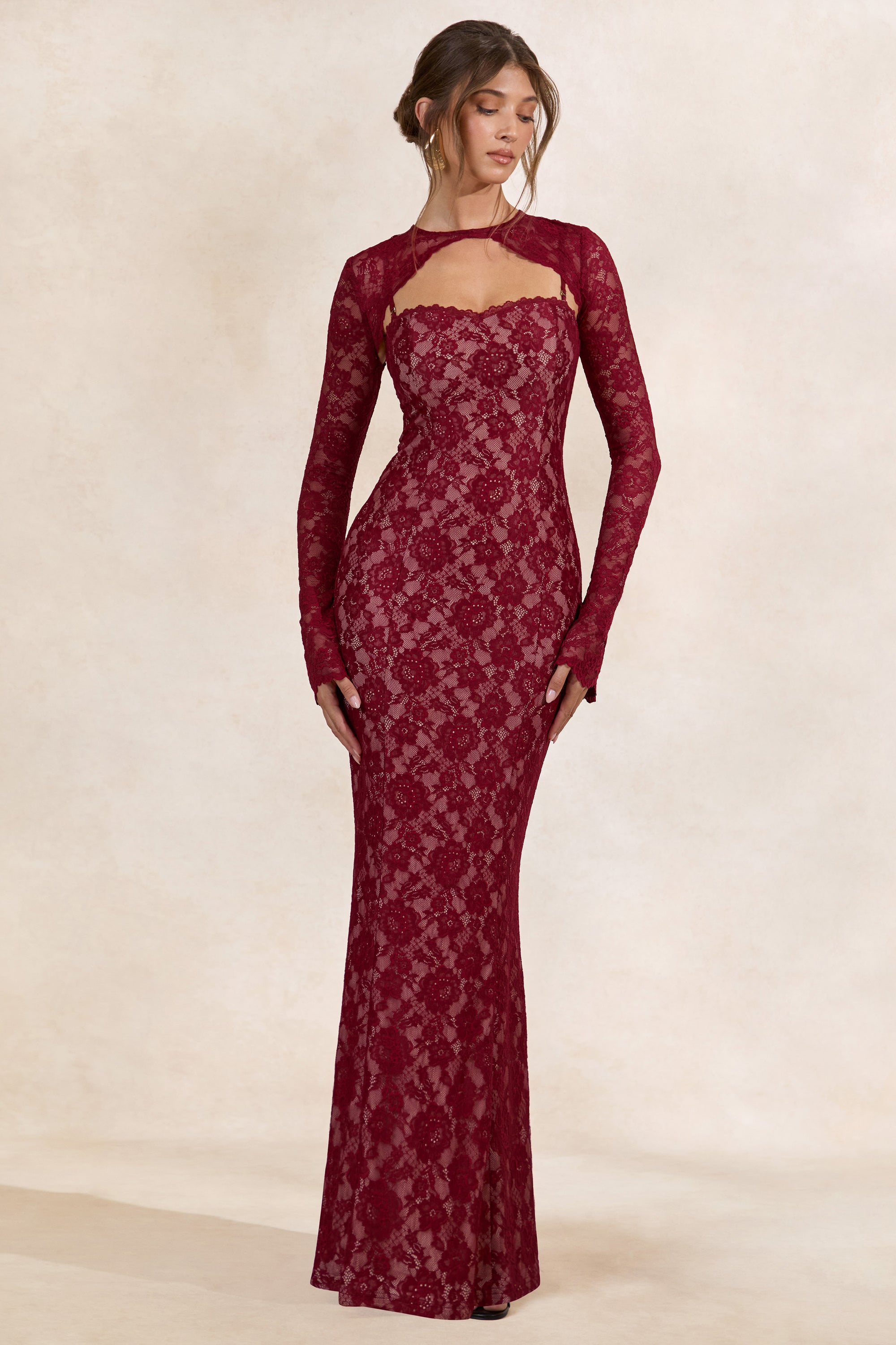 CL137971100 - Mirellia _ Dark Red Lace Sweetheart-Neck Maxi Dress0.jpg