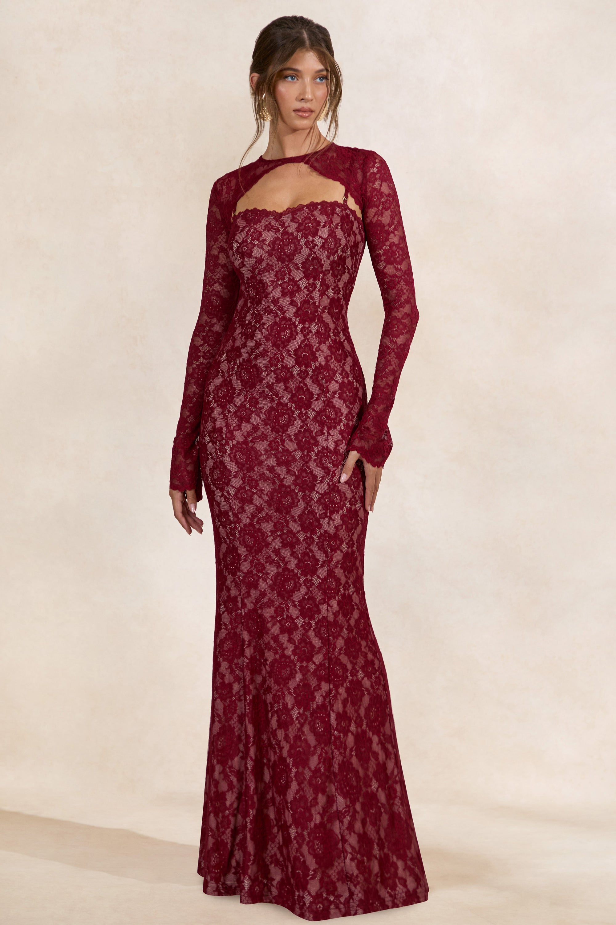 CL137971100 - Mirellia _ Dark Red Lace Sweetheart-Neck Maxi Dress2.jpg