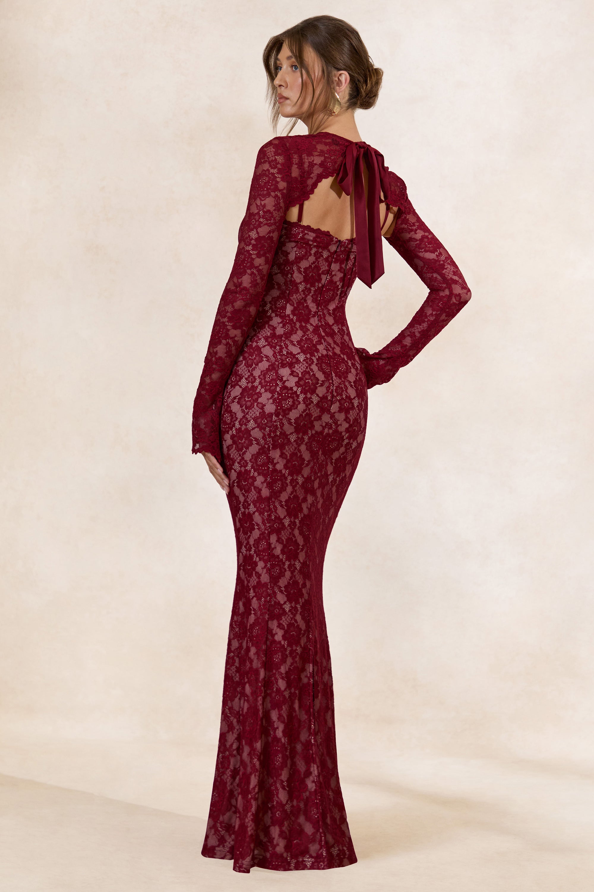 CL137971100 - Mirellia _ Dark Red Lace Sweetheart-Neck Maxi Dress5.jpg