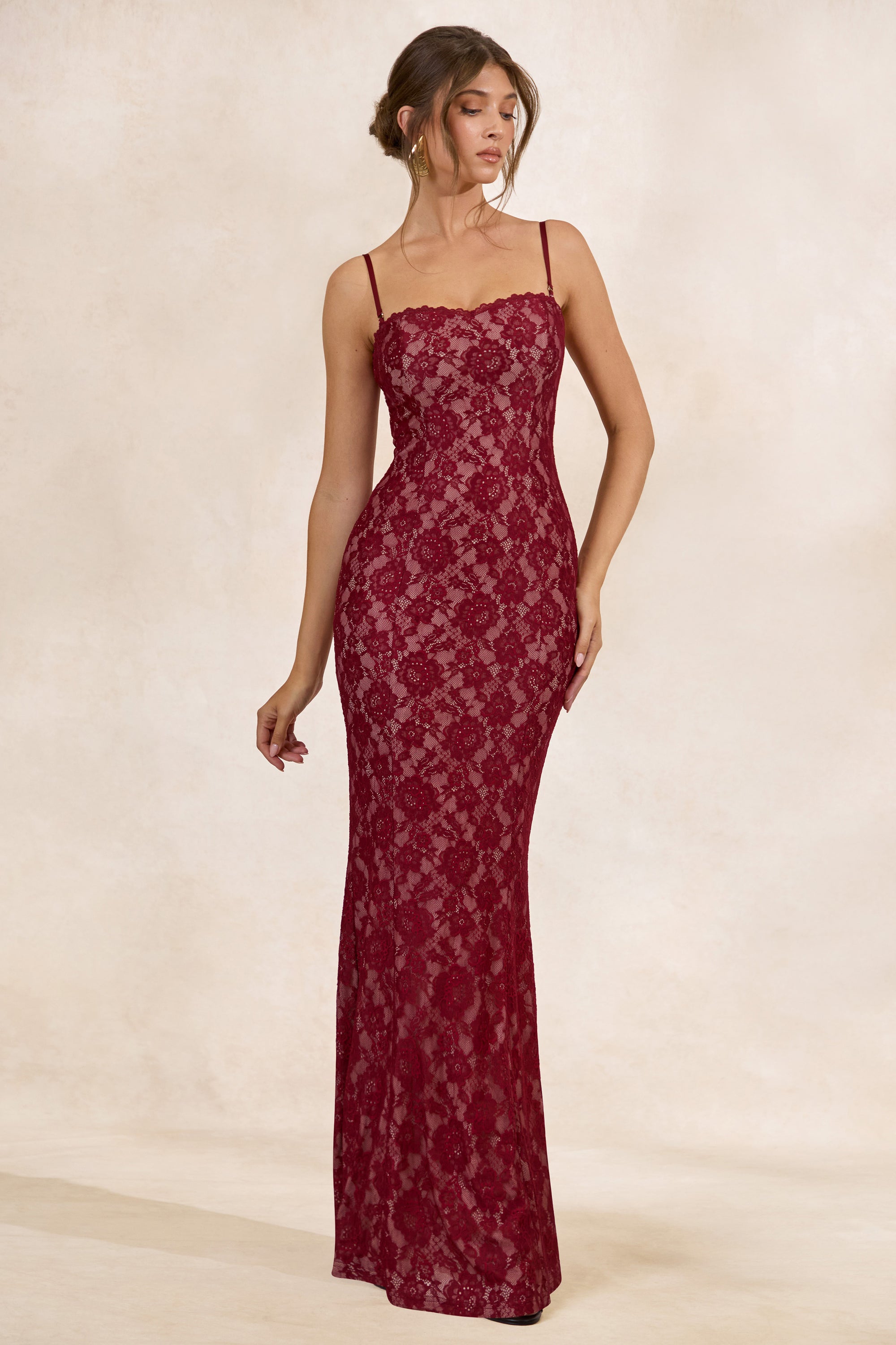 CL137971100 - Mirellia _ Dark Red Lace Sweetheart-Neck Maxi Dress8 .jpg