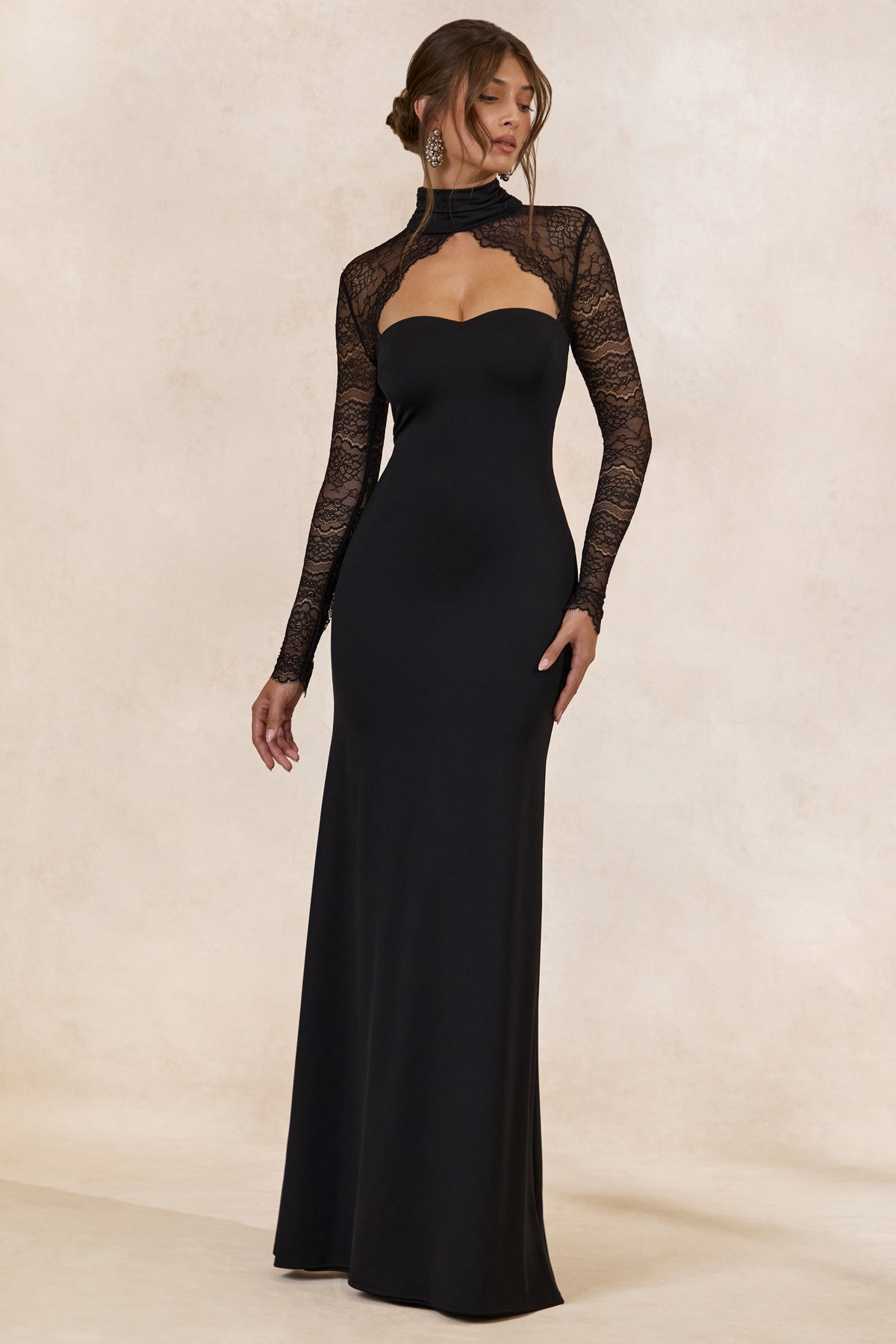 CL138058001 - Arlora _ Black Sweetheart-Neck Maxi Dress With Lace Long-Sleeves1.jpg