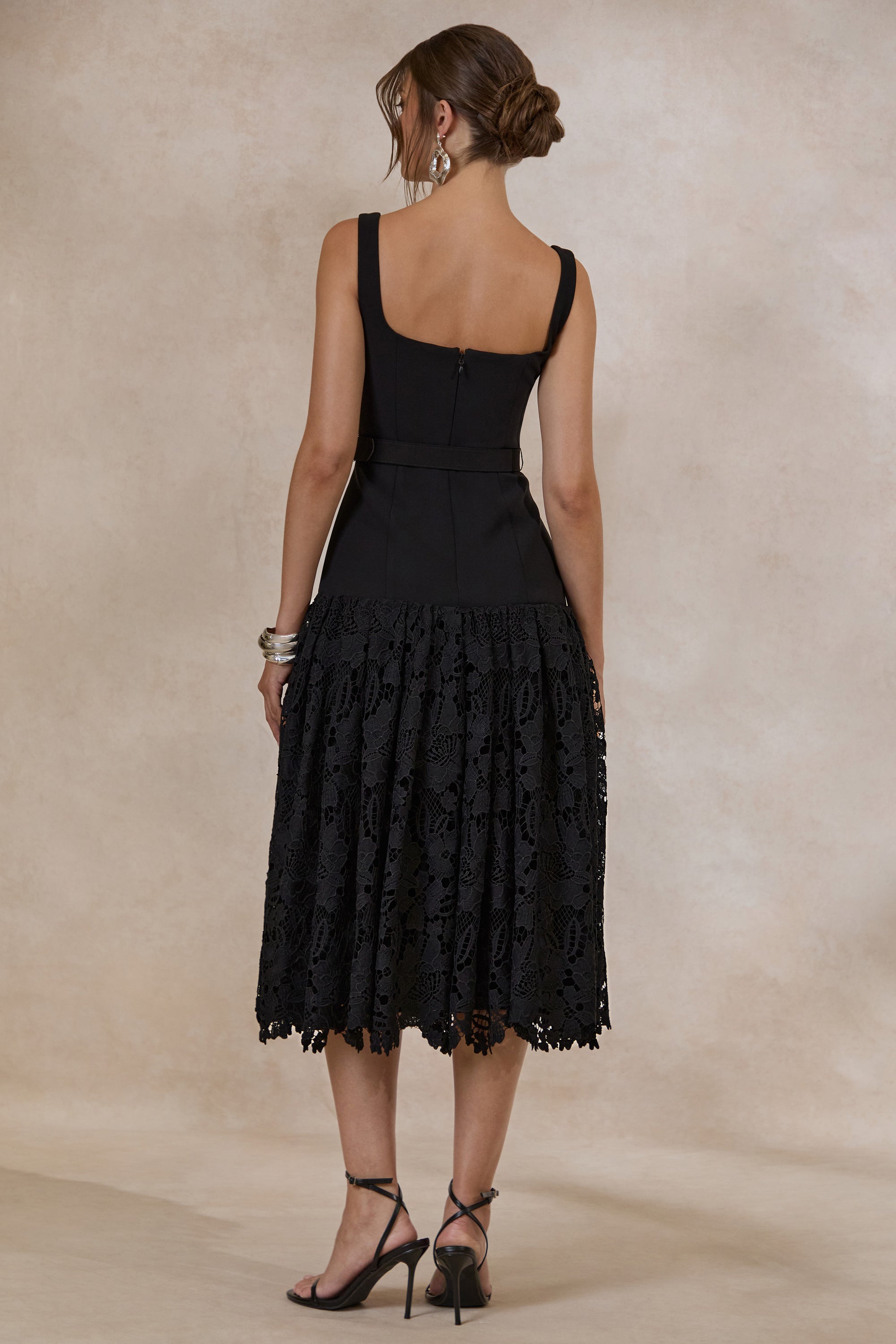 ECM_HR_CL138094001 - Norrie _ Black Square-Neck Midi Dress With Voluminous Lace Skirt5.jpg