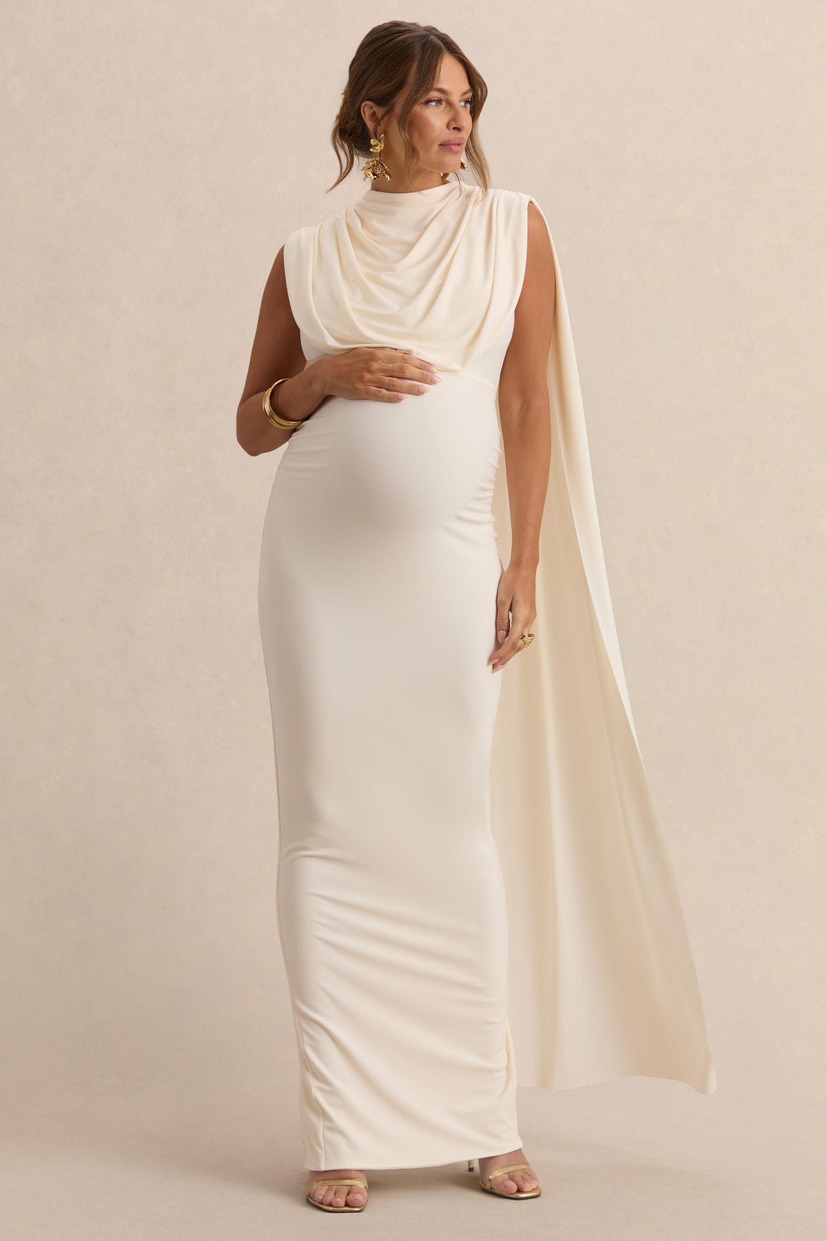 ECM_HR_CL138110111 - Belva Cream Round-Neck Maternity Maxi Dress With Cape Detail 7.jpg
