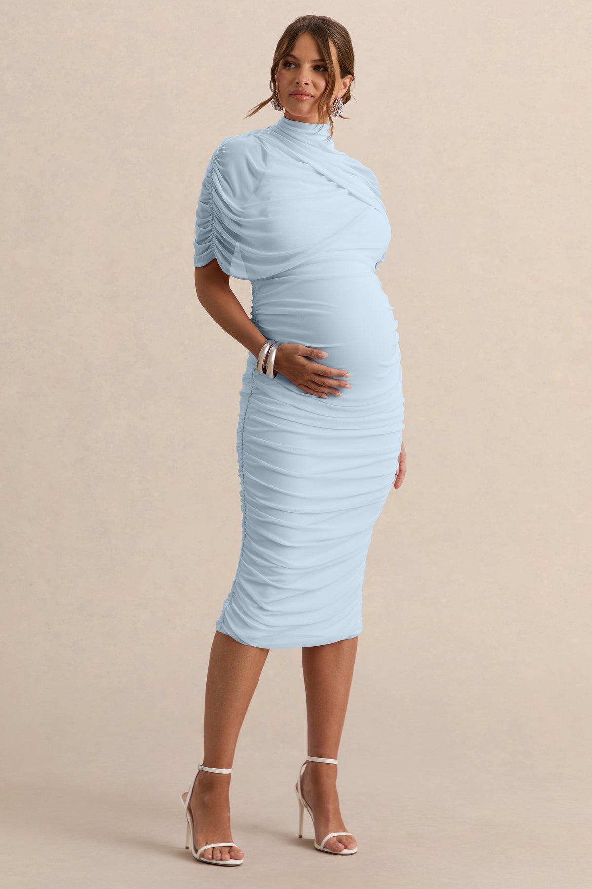 ECM_HR_CL138113013 - Aderyn _ Light Blue High-Neck Maternity Midi Dress With Sheer Cape Sleeves 0.jpg