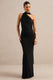 CL13812100106_ECM_HR_CL138121001_-_Gelsey___Black_Asymmetric-Neck_Maxi_Dress_With_Scarf_Detail_0