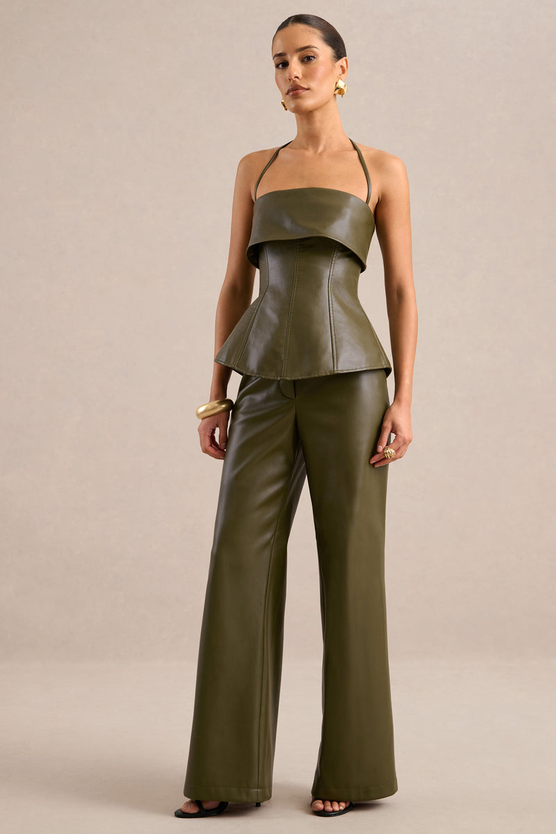 CL138271035 - Gaelina - Khaki Straight-Leg Trousers1.jpg