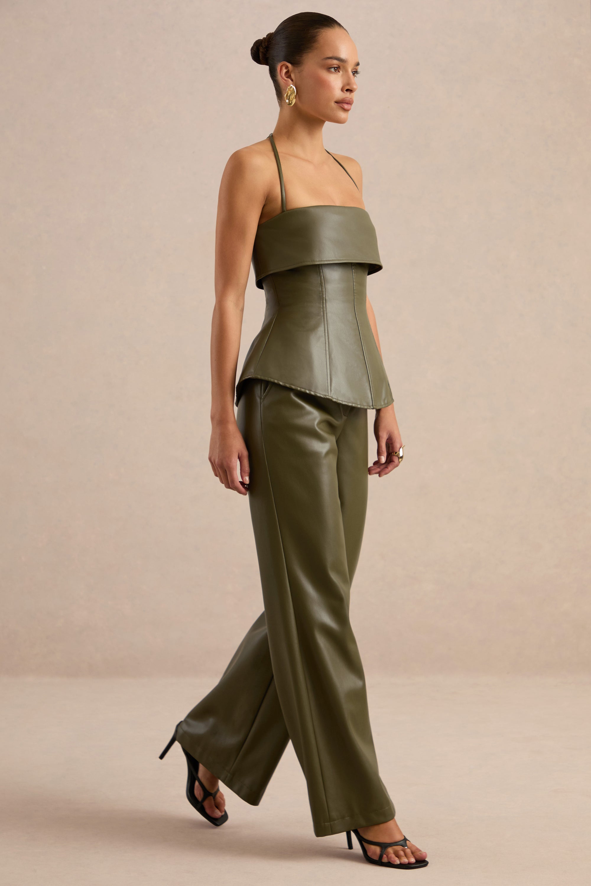 CL138271035 - Gaelina Khaki Straight-Leg Trousers1.jpg