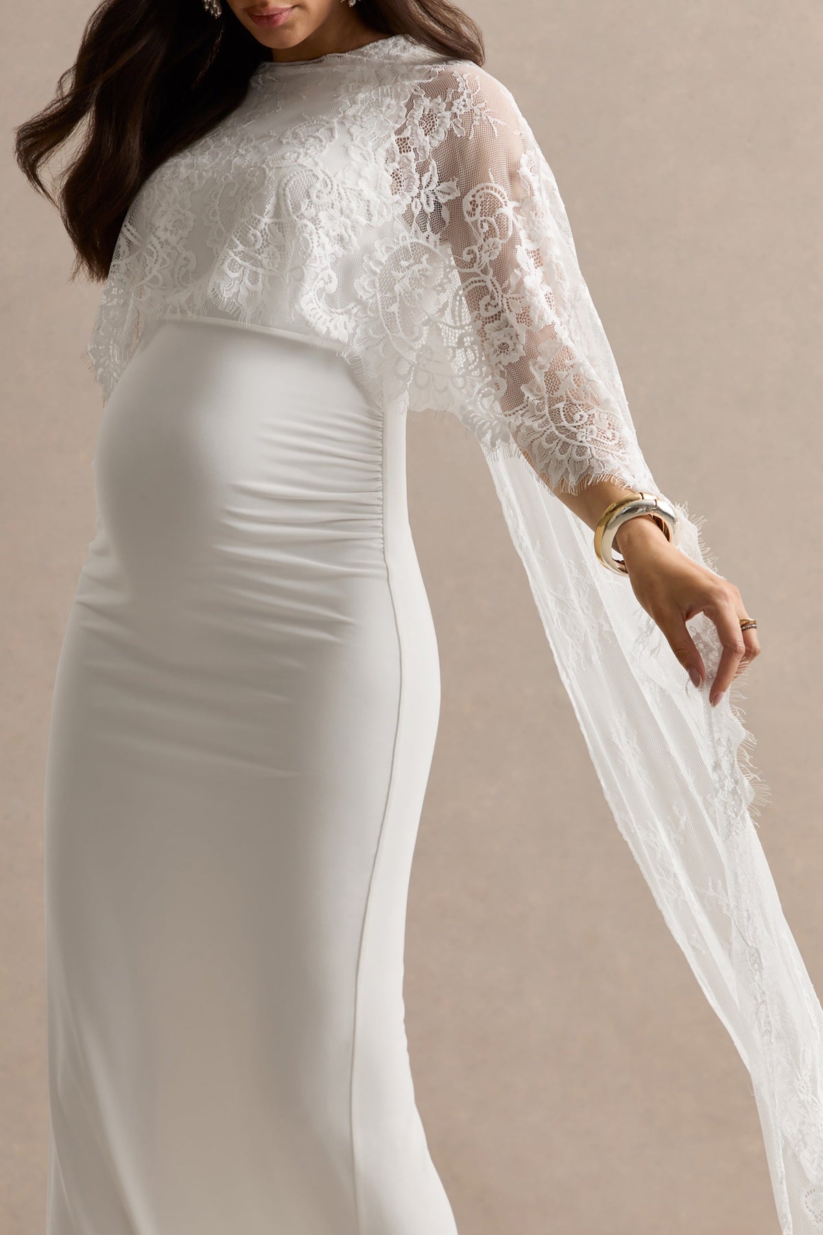 CL13847011008_ECM_HR_CL138641110---Camelina-_-White-Lace-Round-Neck-Cape-_-CL138470110---Camelina-_-White-Round-Neck-Maternity-Maxi-Dress-With-Lace-Cape-Detail9
