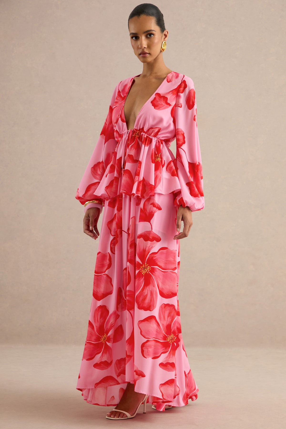CL138489084 - Asella _ Pink Chiffon Maternity Maxi Skirt 1.jpg