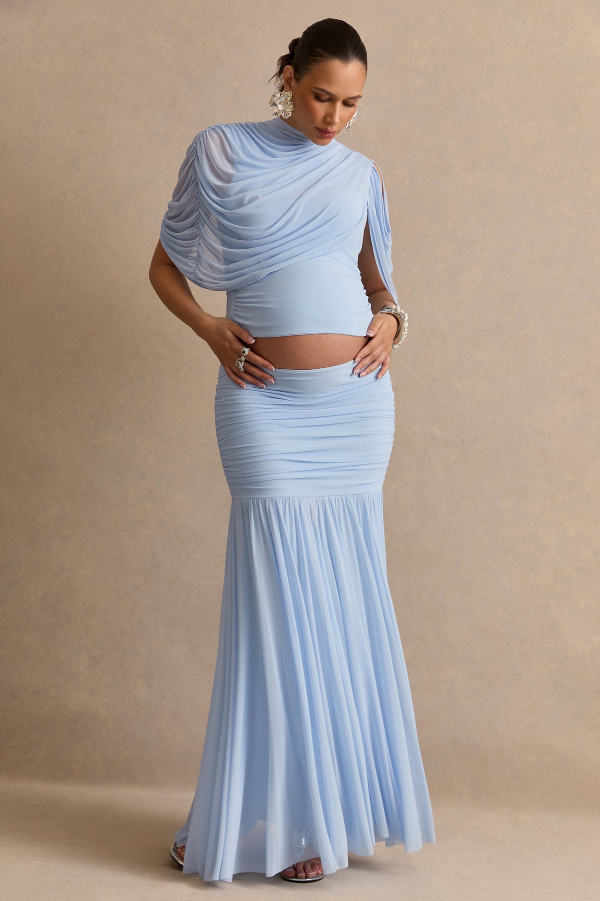 ECM_HR_CL138496013 - Cyrena _ Light Blue Bardot-Neck Maternity Top With Twist Detail + CL138497013 - Cyrena _ Light Blue Maternity Maxi Skirt With Drop Waist10 copy.jpg
