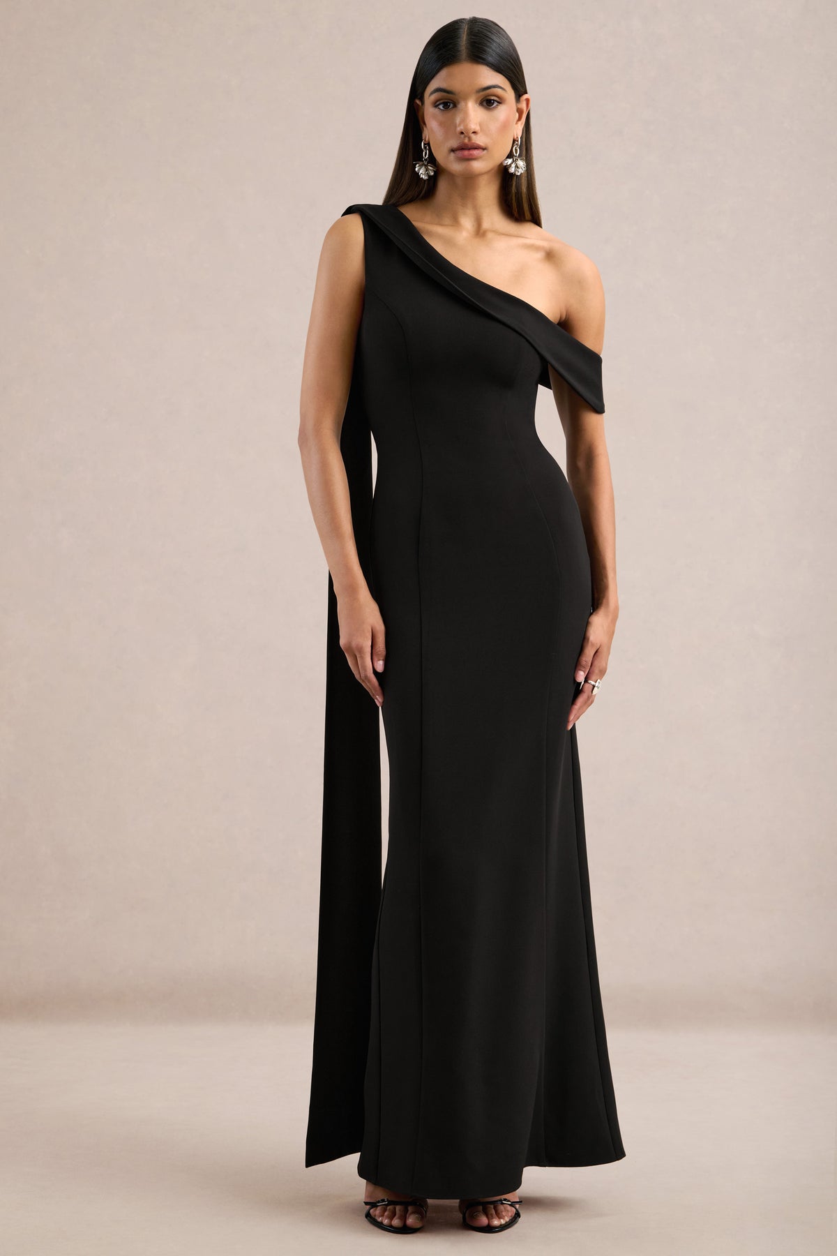 ECM_HR_CL138661001 - Aldara _ Black Asymmetric-Neck Maxi Dress With Sash Detail1.jpg