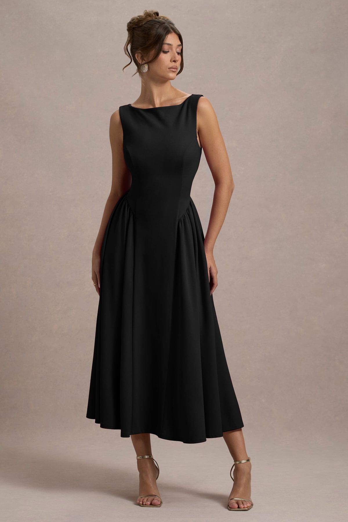 ECM_HR_CL138731001 -  Muriel | Black Boat-Neck Volume-Hem Midi Dress 2.jpg